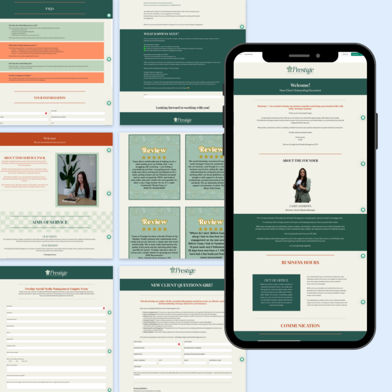 Prestige Social Media Marketing Agency - Case study - Forms